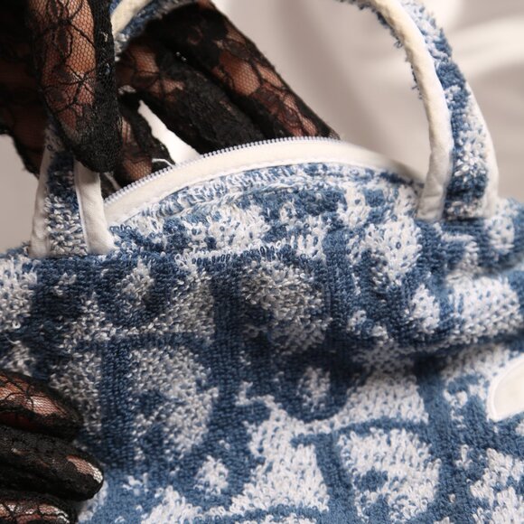 Y2K CHRISTIAN DIOR Terry Cloth Trotter Boston Bag - Picture 14 of 15